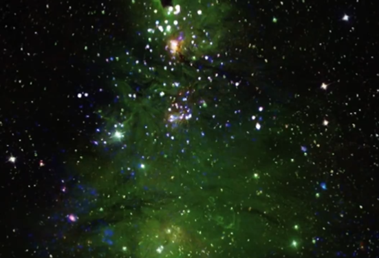 El "Cúmulo del Árbol de Navidad" se hizo viral en redes sociales. / Foto: NASA.