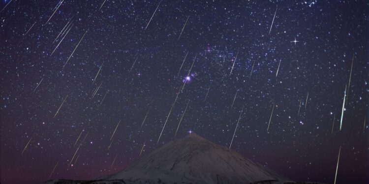 Las gemínidas. / Foto: Instituto de Astrofísica de Canarias.