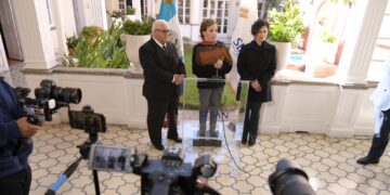 Autoridades de la Sesan brindan conferencia de prensa. /Foto: Carlos Jacinto.