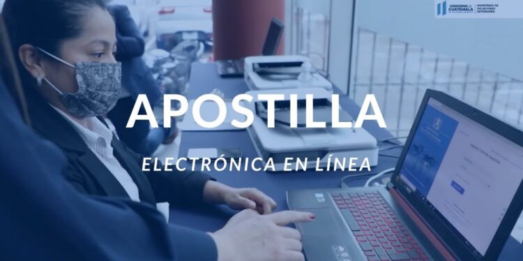 Apostilla electrónica en línea