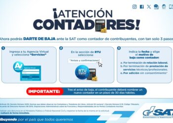 Conozca los pasos para dar aviso de baja como contador registrado ante la SAT