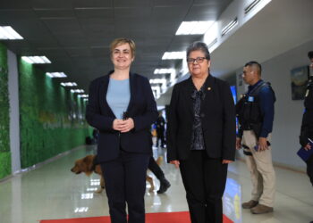 Diplomática de la República Eslovaca recibida en Guatemala. / Foto: Carlos Jacinto.
