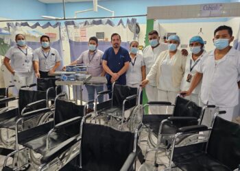 Hospital de San Benito, Petén, adquirió sillas de ruedas. /Foto: MSPAS.