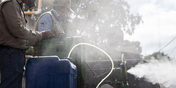 Fumigaciones contribuyen a la prevención del dengue. /Foto: MSPAS