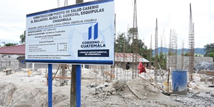 Avanza construcción de Puesto de Salud en Esquipulas, Chiquimula
