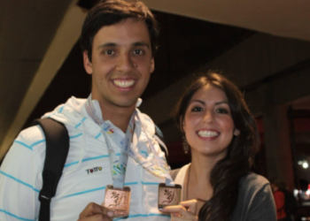 Mónica y Juan Diego, un amor que se fortalece en la cancha