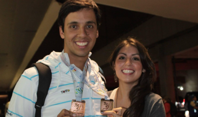 Mónica y Juan Diego, un amor que se fortalece en la cancha