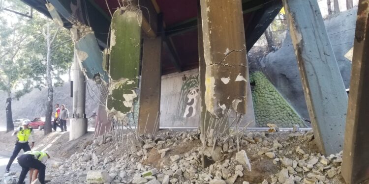 Daños en puente Lo de Bran. / Foto: Municipalidad de Guatemala