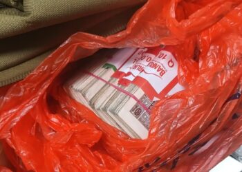 Dinero incautado en el AILA. / Foto: PNC.