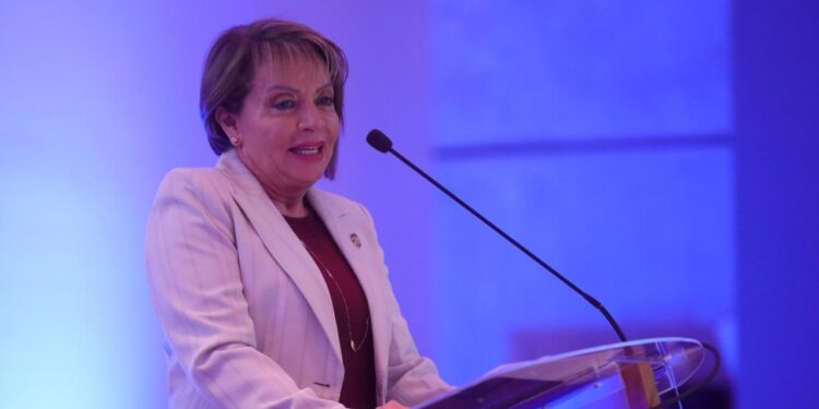 Ministra Jazmín de la Vega hizo el llamado al sector público y privado a trabajar en conjunto. / Foto: CIV.