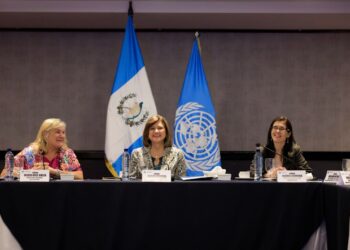 Presidenta en funciones en reunión con funcionarias y ONU Mujeres, / Foto: Gilber García.
