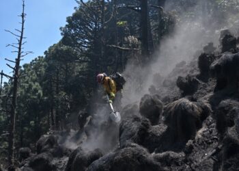Cuerpos de socorro continúan con la labor para sofocar incendios en el país. /Foto: Álvaro Interiano