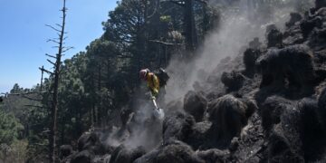 Cuerpos de socorro continúan con la labor para sofocar incendios en el país. /Foto: Álvaro Interiano