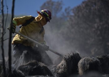 Donación de Taiwán reforzará los recursos para los brigadistas que combaten el fuego en el volcán de Agua desde el pasado miércoles 21 de febrero. /Foto: Álvaro Interiano