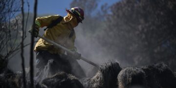 Donación de Taiwán reforzará los recursos para los brigadistas que combaten el fuego en el volcán de Agua desde el pasado miércoles 21 de febrero. /Foto: Álvaro Interiano