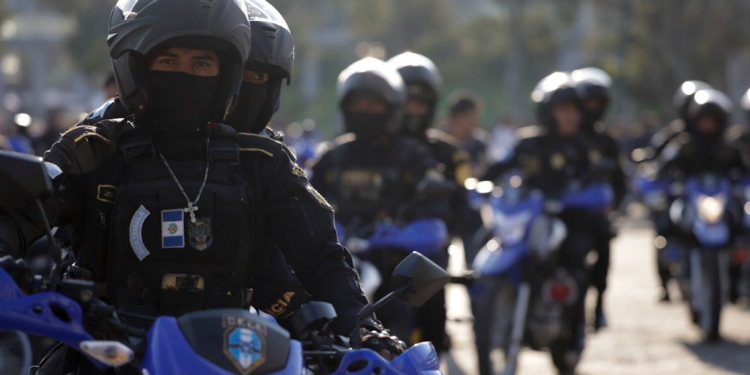 Agentes participantes de la presentación del Grupo Especial contra las Extorsiones. / Foto: Dickéns Zamora.