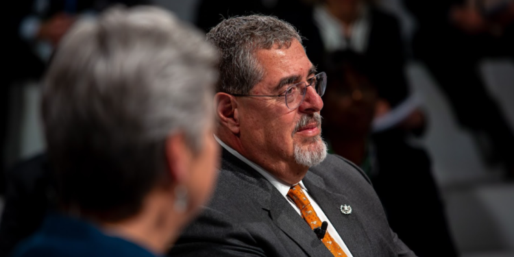 Presidente Arévalo se refirió a los planes para abordar a los migrantes. / Foto: Daniel Hernández.