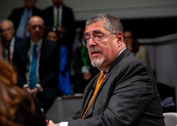 Presidente Arévalo en el evento en Alemania. / Foto: Daniel Hernández.