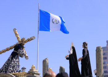 Consagrada Imagen de Jesús Nazareno de la Justicia del Templo El Calvario recorre las calles del Centro Histórico. /Foto: Gilber García