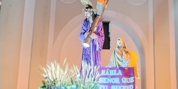 Jesús Nazareno de la iglesia Nuestra Señora del Carmen recorre calles de Jalapa