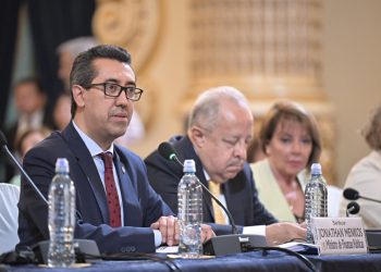 Ministro de Fianzas expone en el diálogo económico entre Estados Unidos y Guatemala. /Foto: Gobierno de la República