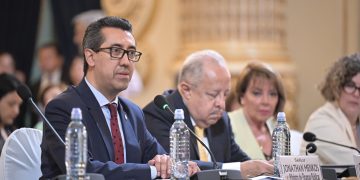 Ministro de Fianzas expone en el diálogo económico entre Estados Unidos y Guatemala. /Foto: Gobierno de la República