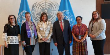 Karin Herrera junto a la delegación guatemalteca en la ONU. /Foto: Vicepresidencia de la República