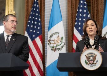Mensaje presidente Bernardo Aréavlo y la vicepresidenta Kamala Harris.