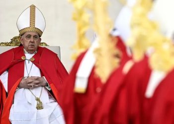 El Papa no lee la homilía en la misa del Domingo de Ramos