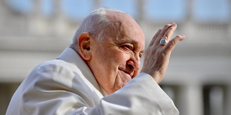 Papa Francisco, durante audiencia de este miércoles. / Foto: EFE.