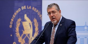 Presidente Bernardo Arévalo en conferencia de prensa