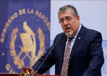 Presidente Bernardo Arévalo en conferencia de prensa