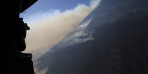 Sobrevuelo en el volcán de Agua hecho el febrero. / Foto: Noé Pérez.