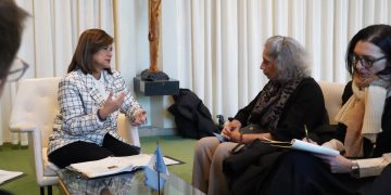 Vicepresidenta Herrera (izquierda) junto a Ligia Noronha del PNUMA. /Foto: Vicepresidencia de la República