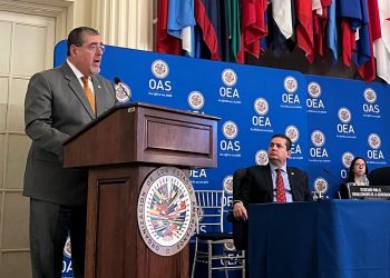 El presidente Arévalo ante la OEA solicita acompañamiento en elección del sistema de justicia. /Foto: Lourdes Hércules