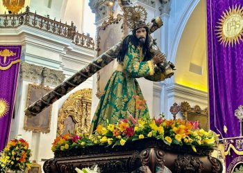 Jesús Nazareno de La Merced, en su procesión de "La Reseña". / Foto: Jesús en Guate.
