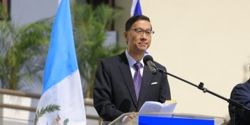 El Embajador Miguel Li-jey Tsao agradeció la solidaridad de los guatemaltecos hacia China (Taiwán). /Foto: Gilber García