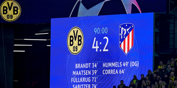 El Atlético se desploma en Alemania y el Borussia Dortmund se mete a semifinales