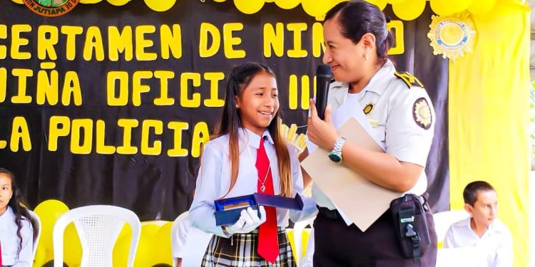 Celebran certamen Niño(a) Oficial III de la PNC en Jalpatagua, Jutiapa