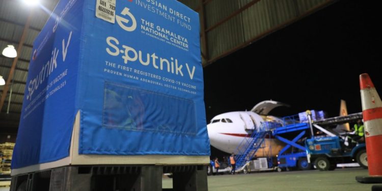 Cargamento de vacunas Sputnik V. / Foto: Archivo.