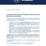 Gobierno informa postura sobre exoneraciones
