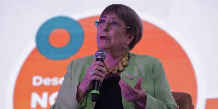 Michelle Bachelet destaca participación de las mujeres guatemaltecas en la política. /Foto: Dickéns Zamora