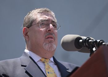 El presidente Arévalo subrayó la lucha para lograr, por la vía legal, la destitución de Consuelo Porras. /Foto: Álvaro Interiano.