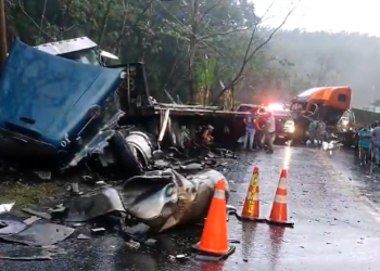 Colisión en CA-2 Occidente. / Foto: Provial.
