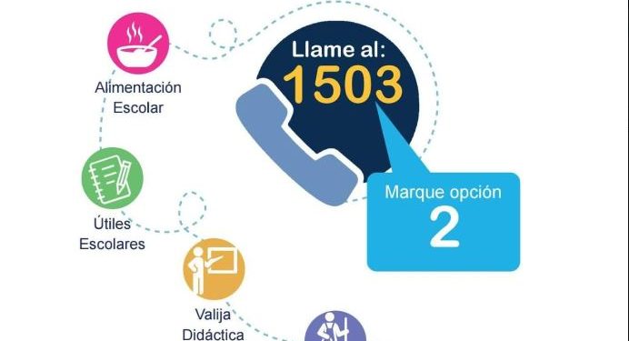 1503 el número para denuncias sobre programas del Mineduc