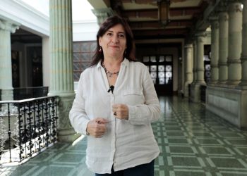 Liwy Grazioso, declaraciones por los 100 días de gobierno. / Foto: Carlos Jacinto.