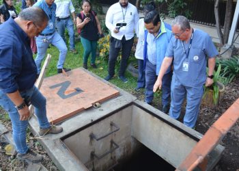 Dos de tres pozos renovados en el Hospital General San Juan de Dios. /Foto: MSPAS.