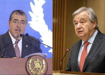 El presidente Arévalo (izquierda) se reunirá con el secretario general de Naciones Unidas, António Guterres. /Foto: AGN.