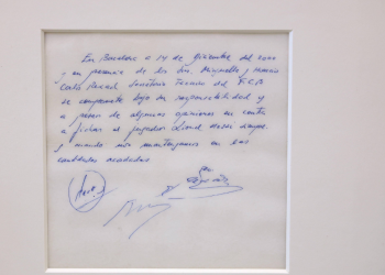 La servilleta del primer contrato de Messi con el Barcelona se vendió por 890 mil euros