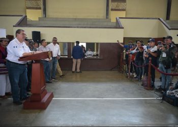 Conferencia de prensa en Huehuetenango